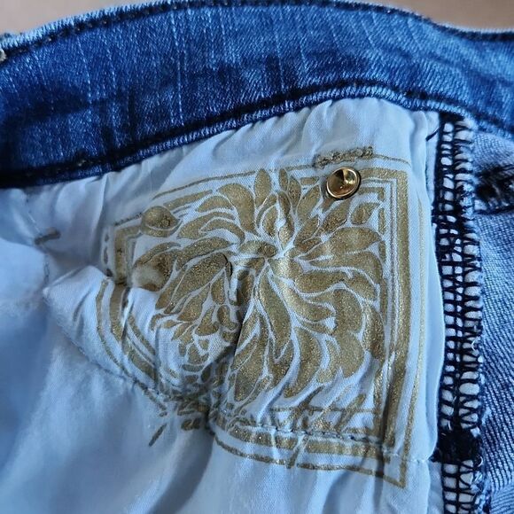 White house Black market womens size 00R distressed embellished blue den… - Picture 9 of 9
